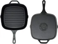Backcountry Cast Iron 12" Large Square Grill Pan