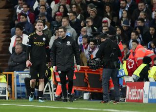 Aymeric Laporte suffered an injury in Madrid on Wednesday night