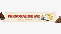 Toblerone personalized milk chocolate and nougat bar, one of w&h's best Christmas food gifts