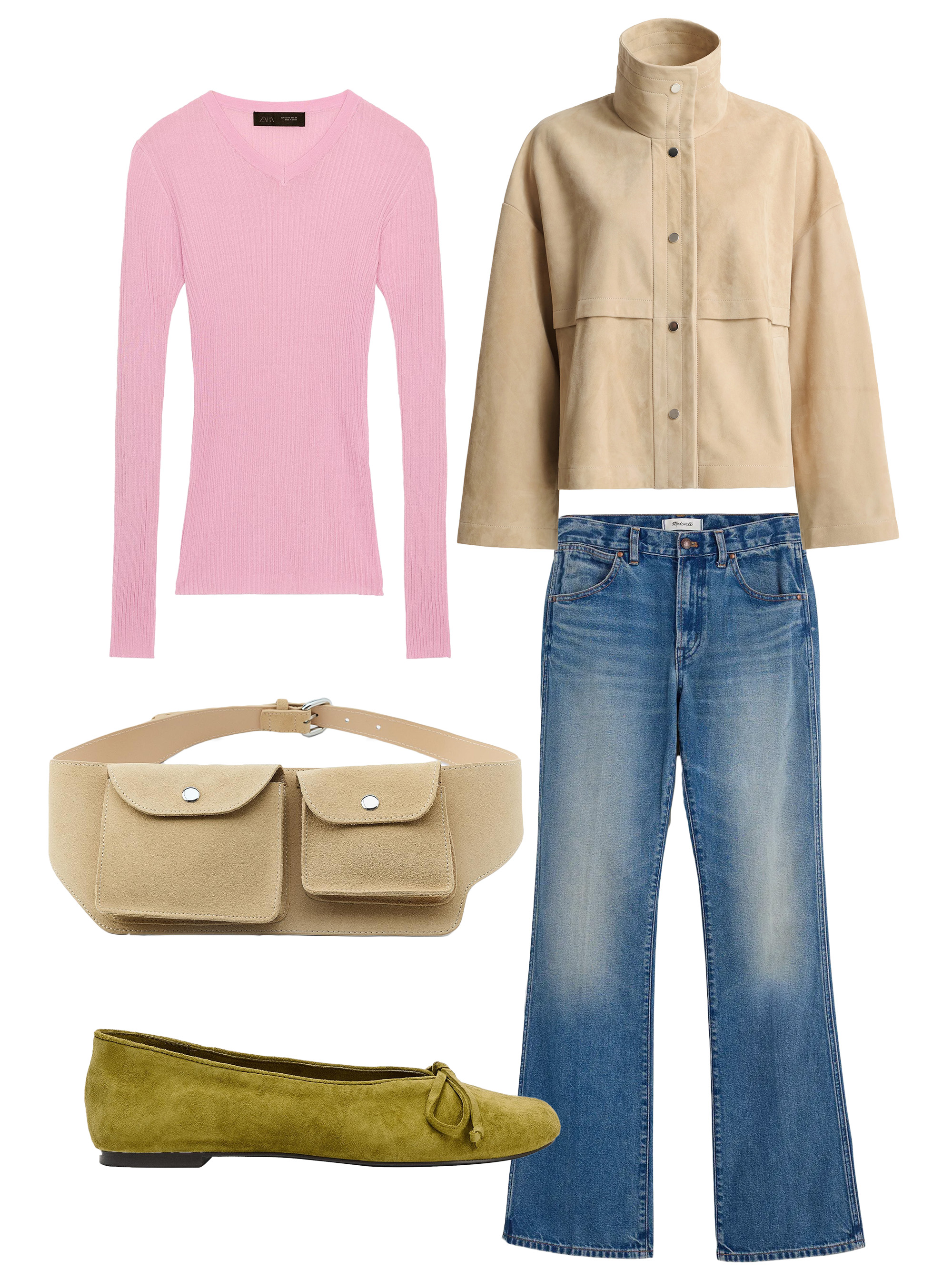 Colorful bootcut jeans outfit