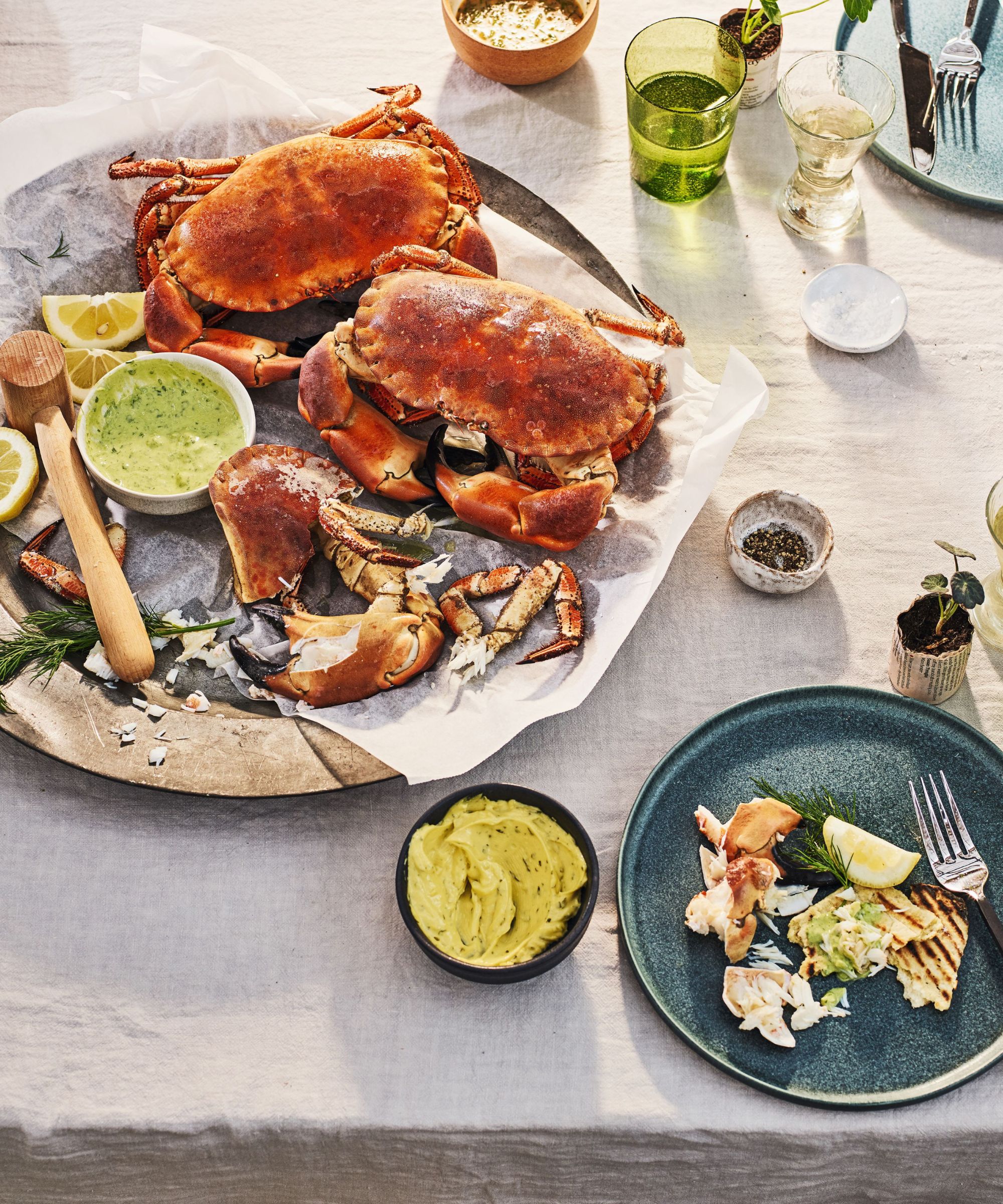 Crab platter