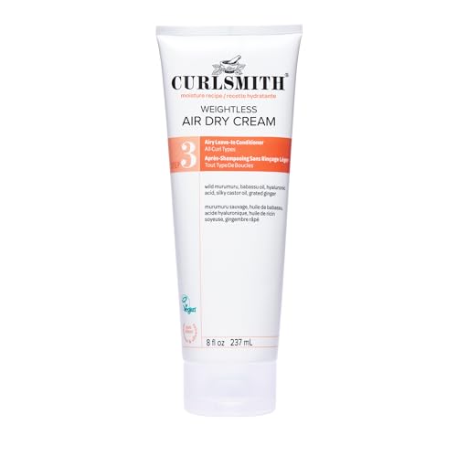 Curlsmith - Weightless Air Dry Cream - Vegan Leave-In Conditioner for Any Hair Type, Smooths Hair (8 Fl Oz)