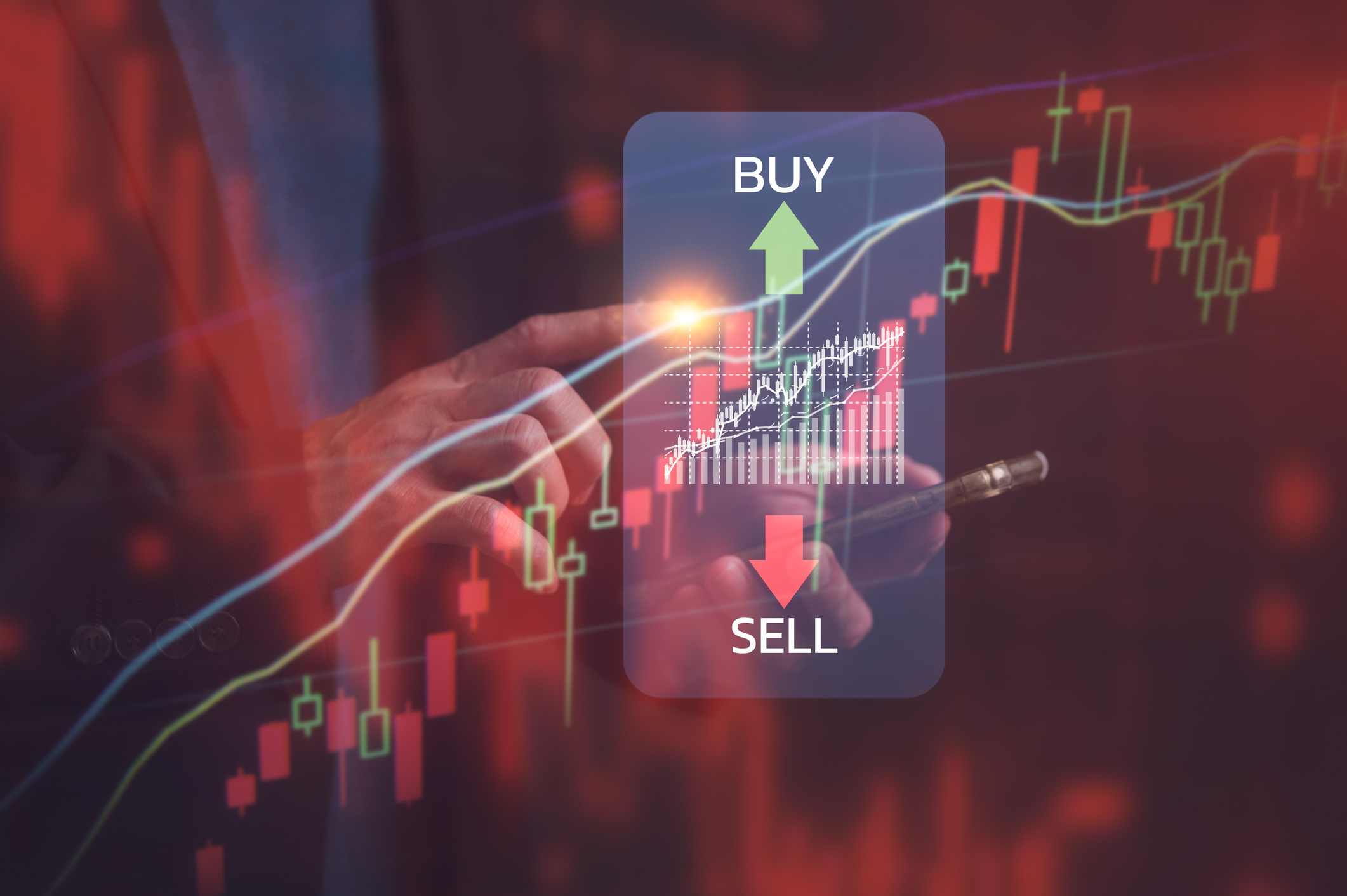 stock market downtrend line graph bear market red
