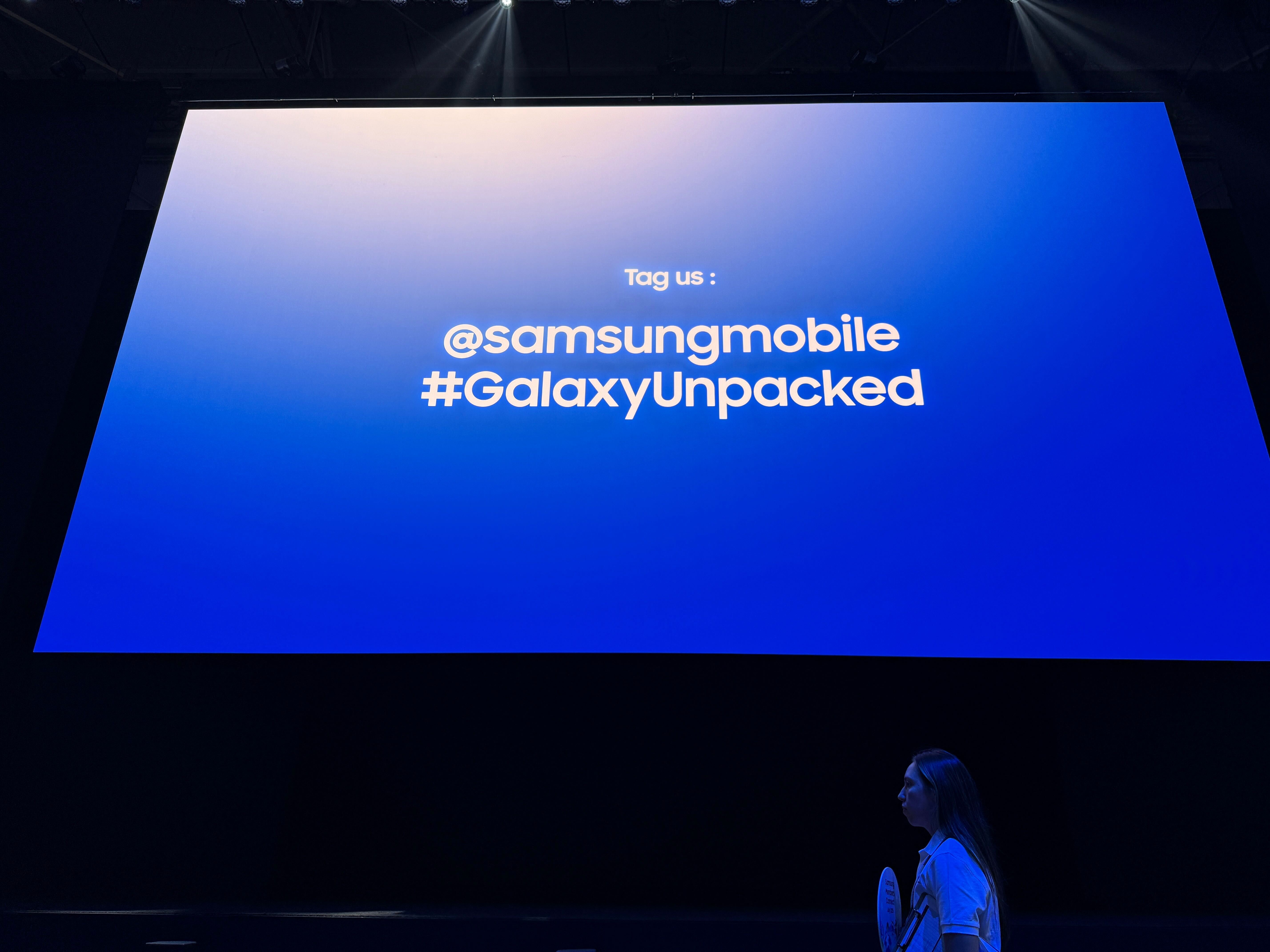 Inside at Galaxy Unpacked event in new york