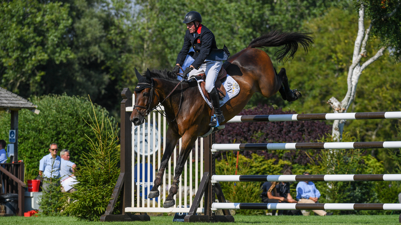 John Whitaker and Equine America Unick Du Francport in action in the Nations Cup at Hickstead
