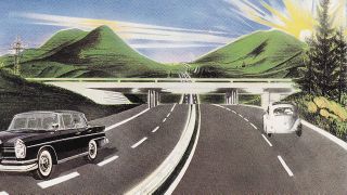 Cover art for Kraftwerk's Autobahn