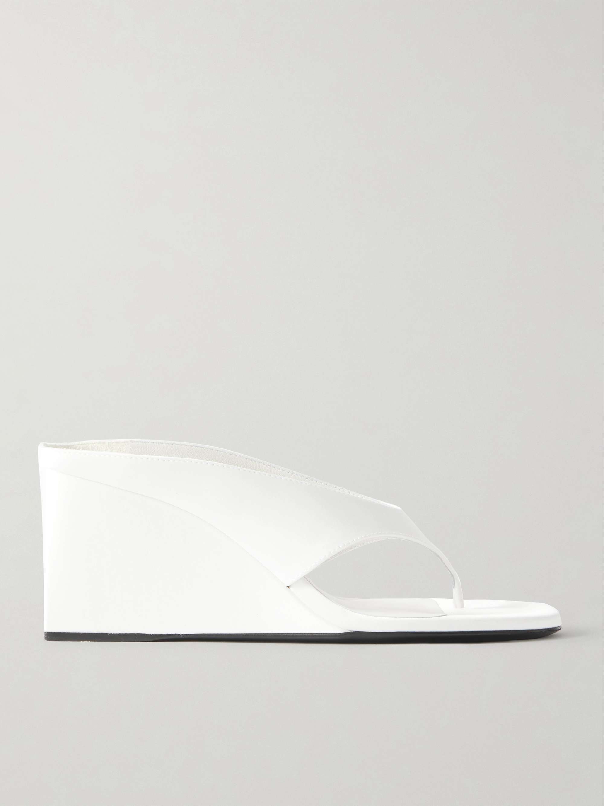 Satin Wedge Sandals
