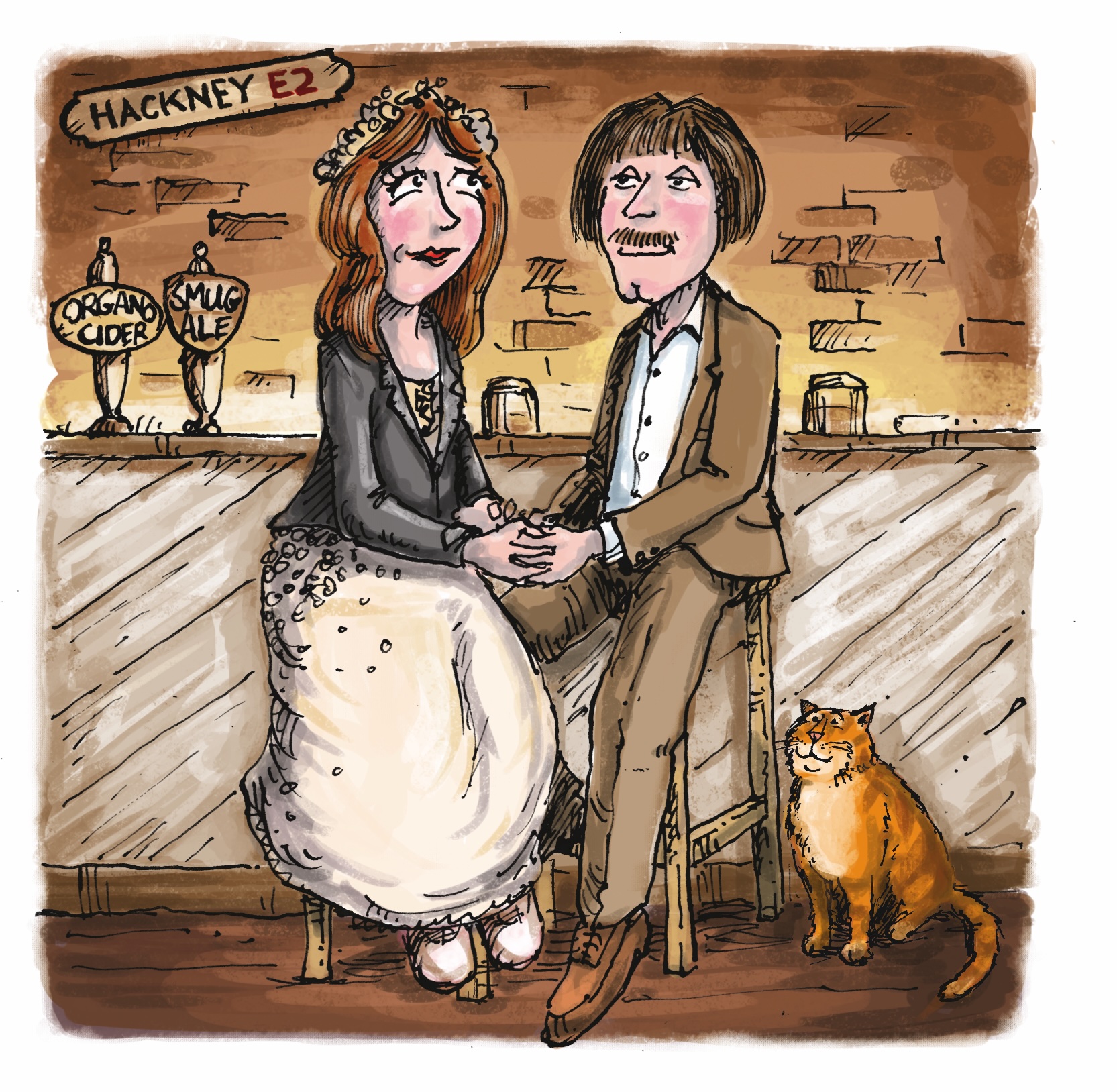 Wedding stereotype illustrations