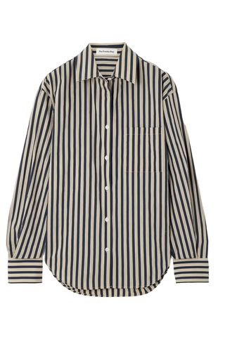 Lui Striped Cotton-Blend Poplin Shirt