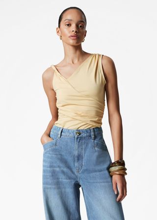 Draped Asymmetric Tank Top