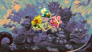 Key art for Morsels showing a selection of critters against a grey background with larger creatures