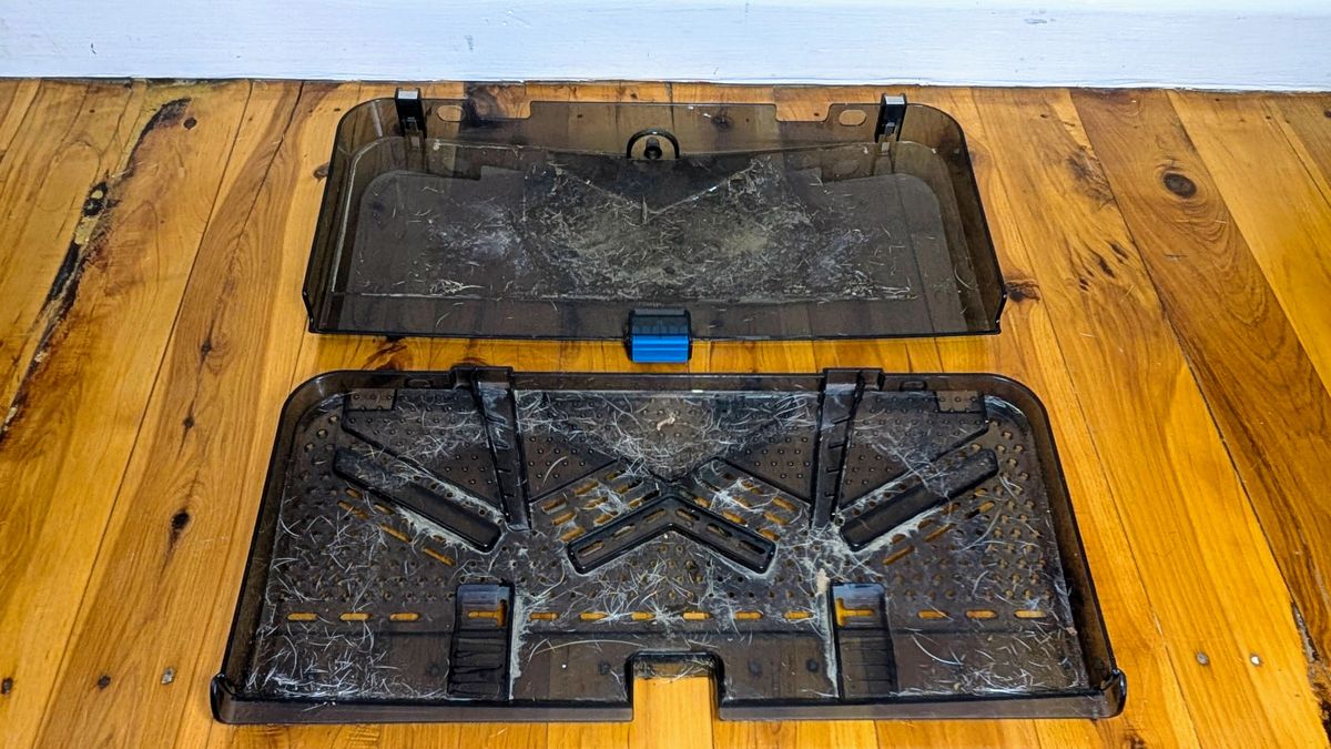 Ecovacs X5 Pro Omni base station mop washing tray removed