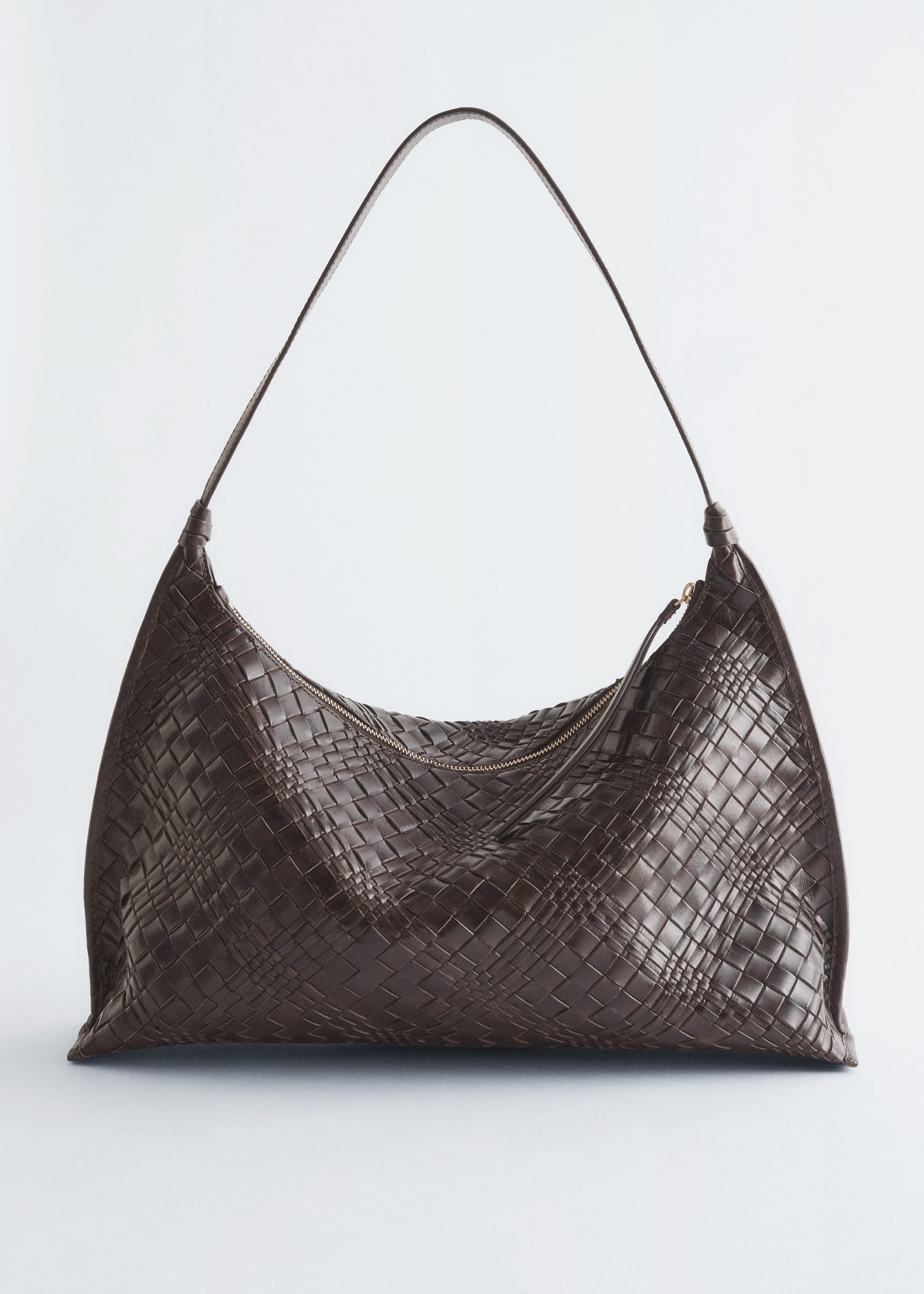 Interwoven Leather Tote Bag
