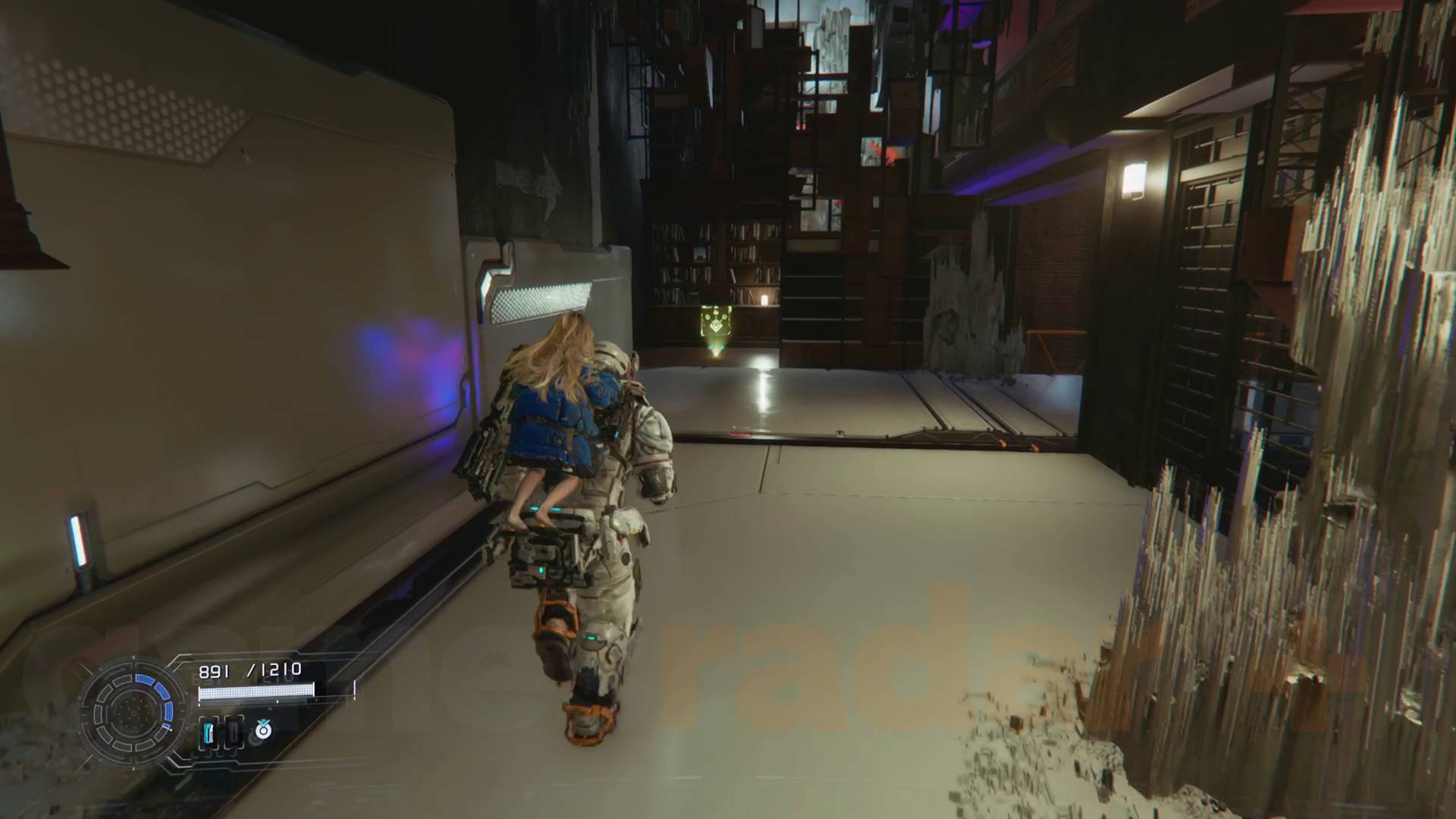 Pragmata MPA collectibles shopping district bookshelves