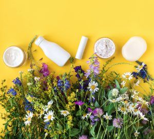Floral organic beauty products
