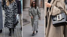 composite of people wearing London Fashion Week street style trends