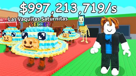 A press shot for Steal a Brainrot codes, showing a character stood next to the secret Las Vaquitas Saturnitas brainrot on the red carpet