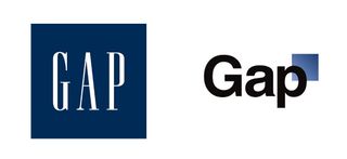 two logos for Gap