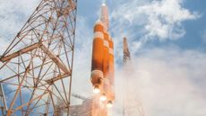 A United Launch Alliance Delta IV Heavy rocket launches into space carrying the classified NROL-37 satellite from Cape Canaveral Air Force Base in Florida on June 11, 2016. That launch was also mission for the U.S. National Reconnaissance Office.