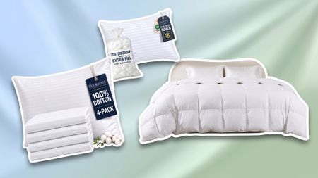 A selection of The Beckham Hotel Collection bedding items.