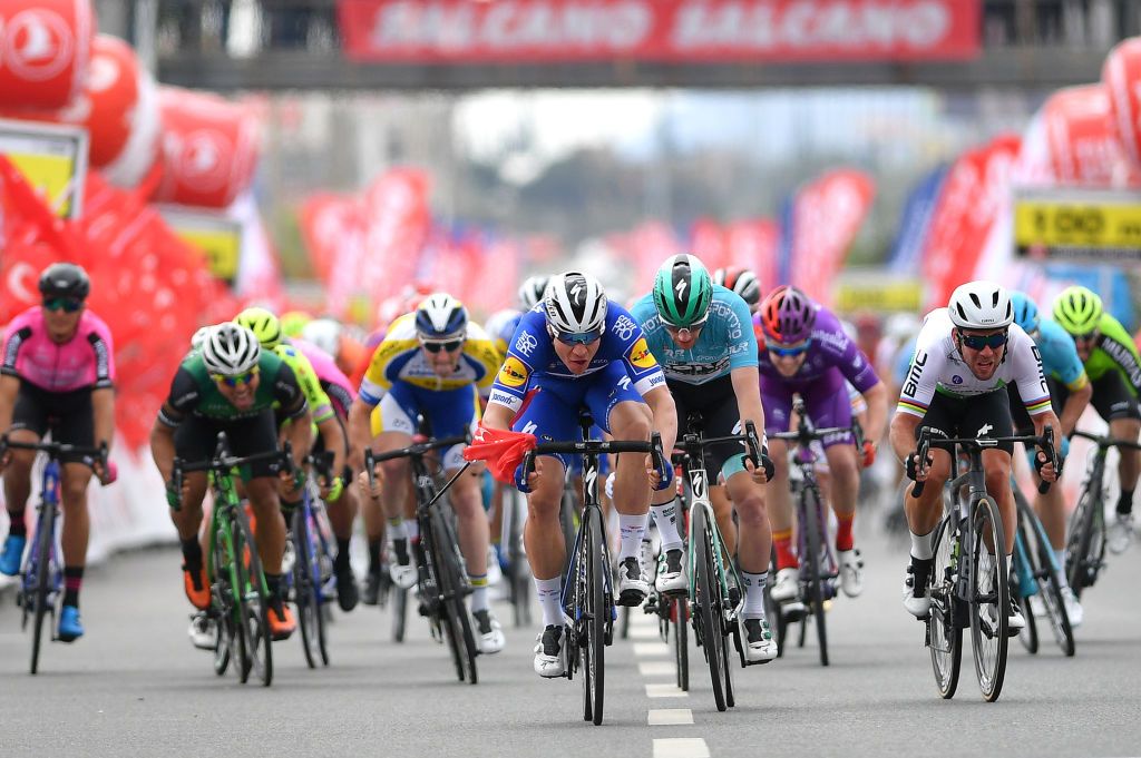Fabio Jakobsen rides to victory at the Tour of Turkey