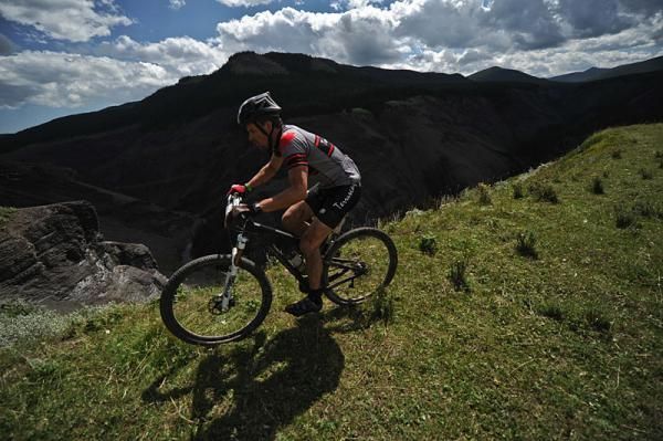 A rider during stage 4