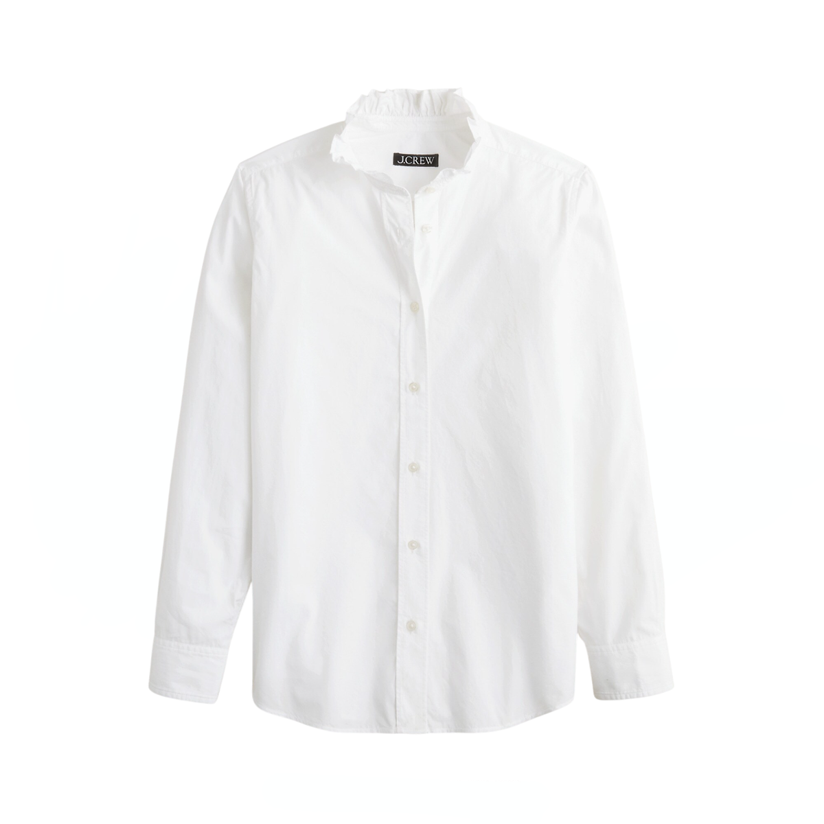 J.Crew, Jules Ruffle-Collar Shirt in Cotton Poplin