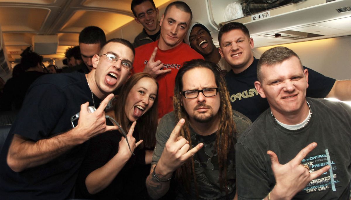 Korn on a plane