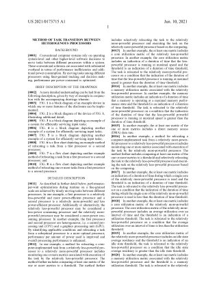 Method Of Task Transition Between Heterogenous Processors
