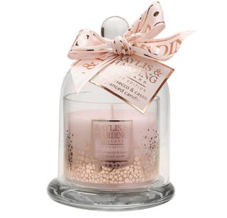 pink prosecco and cassis candle and cloche