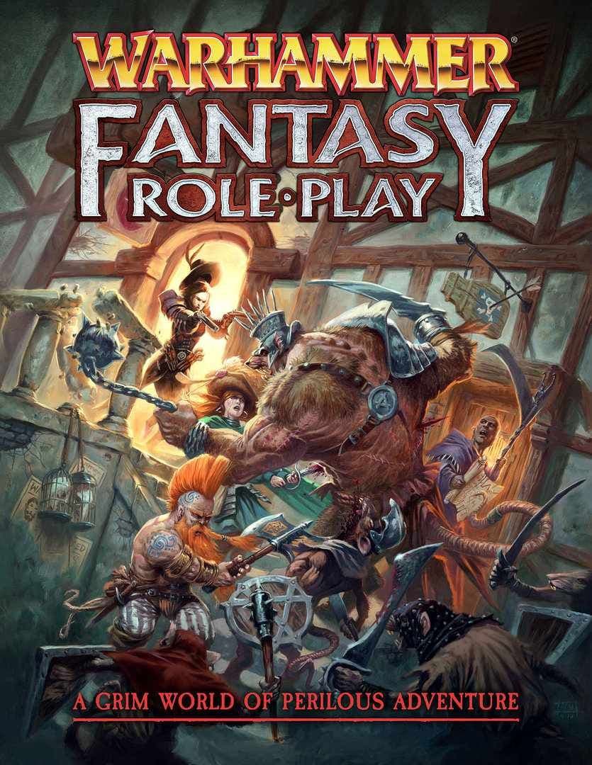 The cover of Warhammer Fantasy Roleplay.