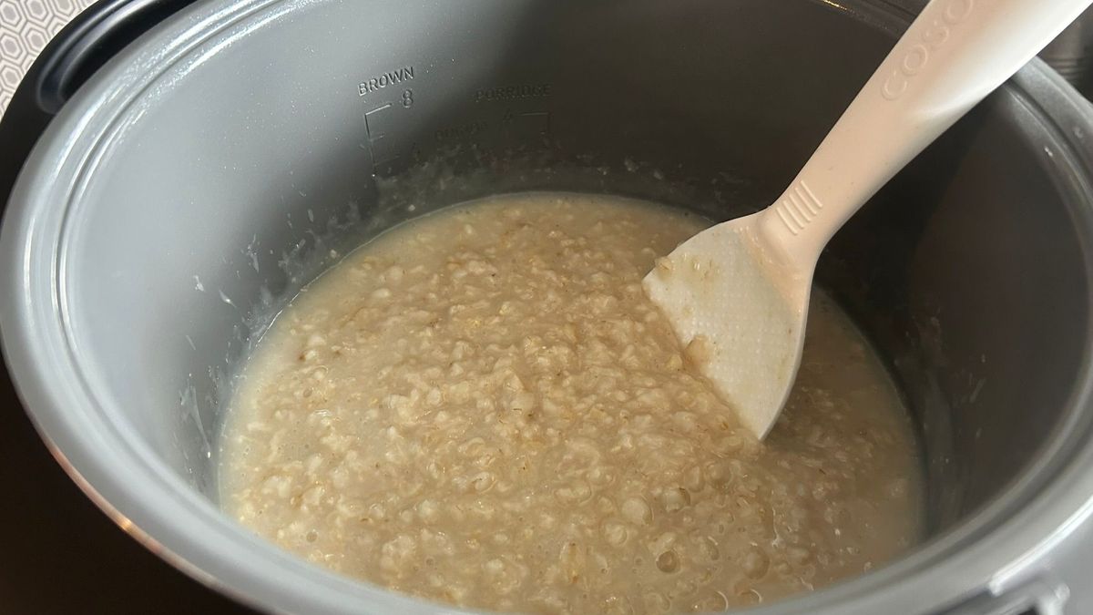 Porridge cooked using Cosori 5L Rice Cooker