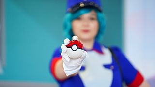 Officer Jenny from the Pokemon franchise shot at CosXPo 2022