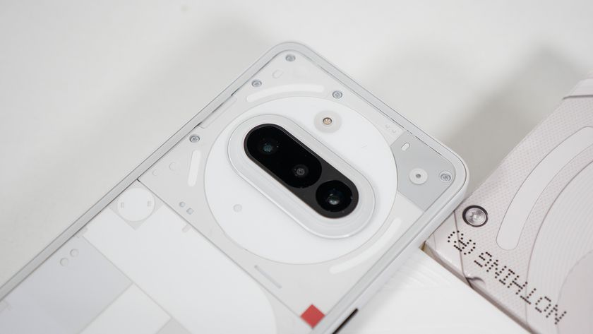 The camera bar on the back of the Nothing Phone (3a)