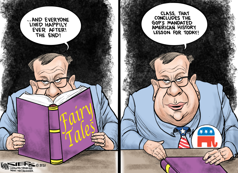 Political Cartoon U.S. gop democracy