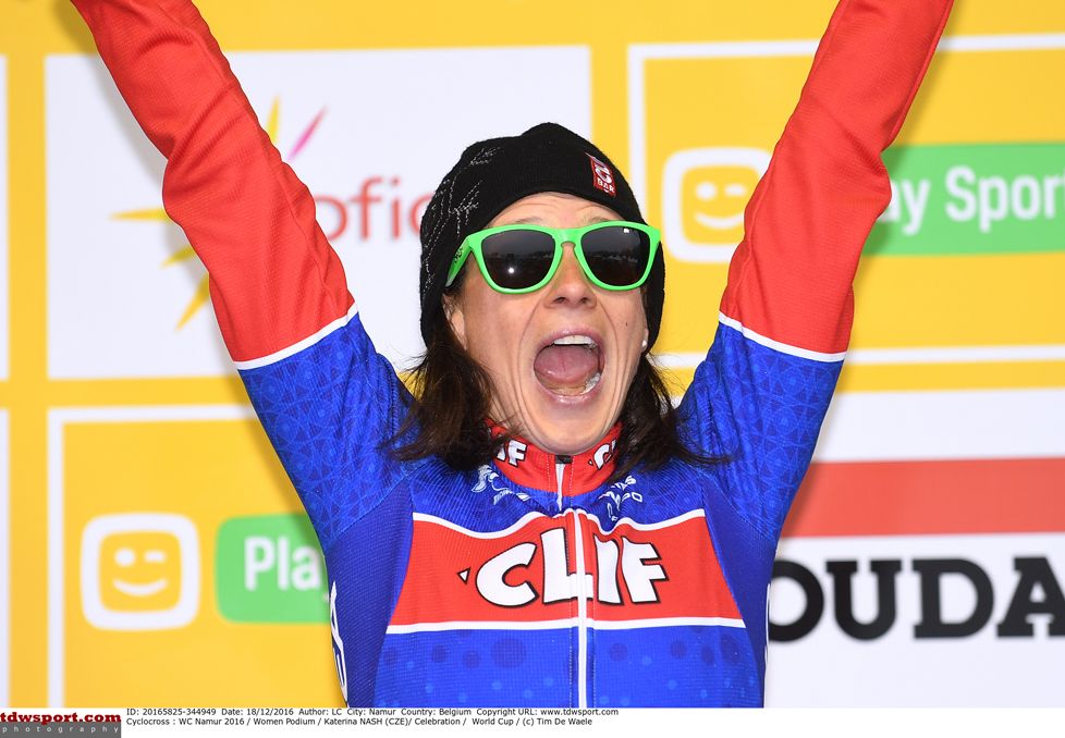Katerina Nash (Clif Pro Team) on the podium
