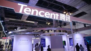 The Tencent logo displayed at an event
