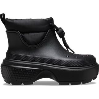 Crocs puffy boots in black