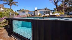 swimming pool made from shipping container