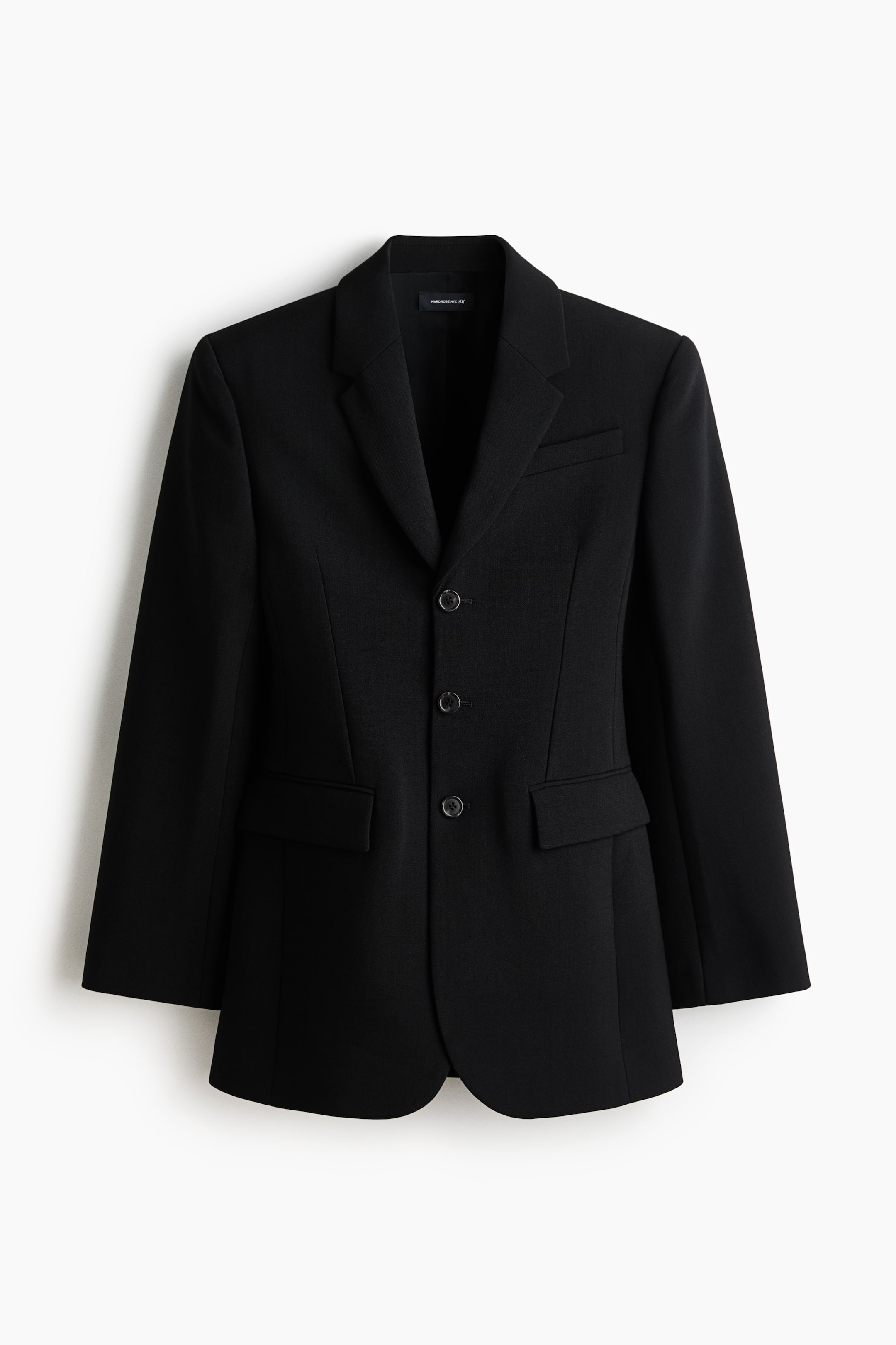 Wool-Blend Hourglass Blazer