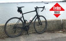 Tom Davidson's first road bike, a black Specialized Allez