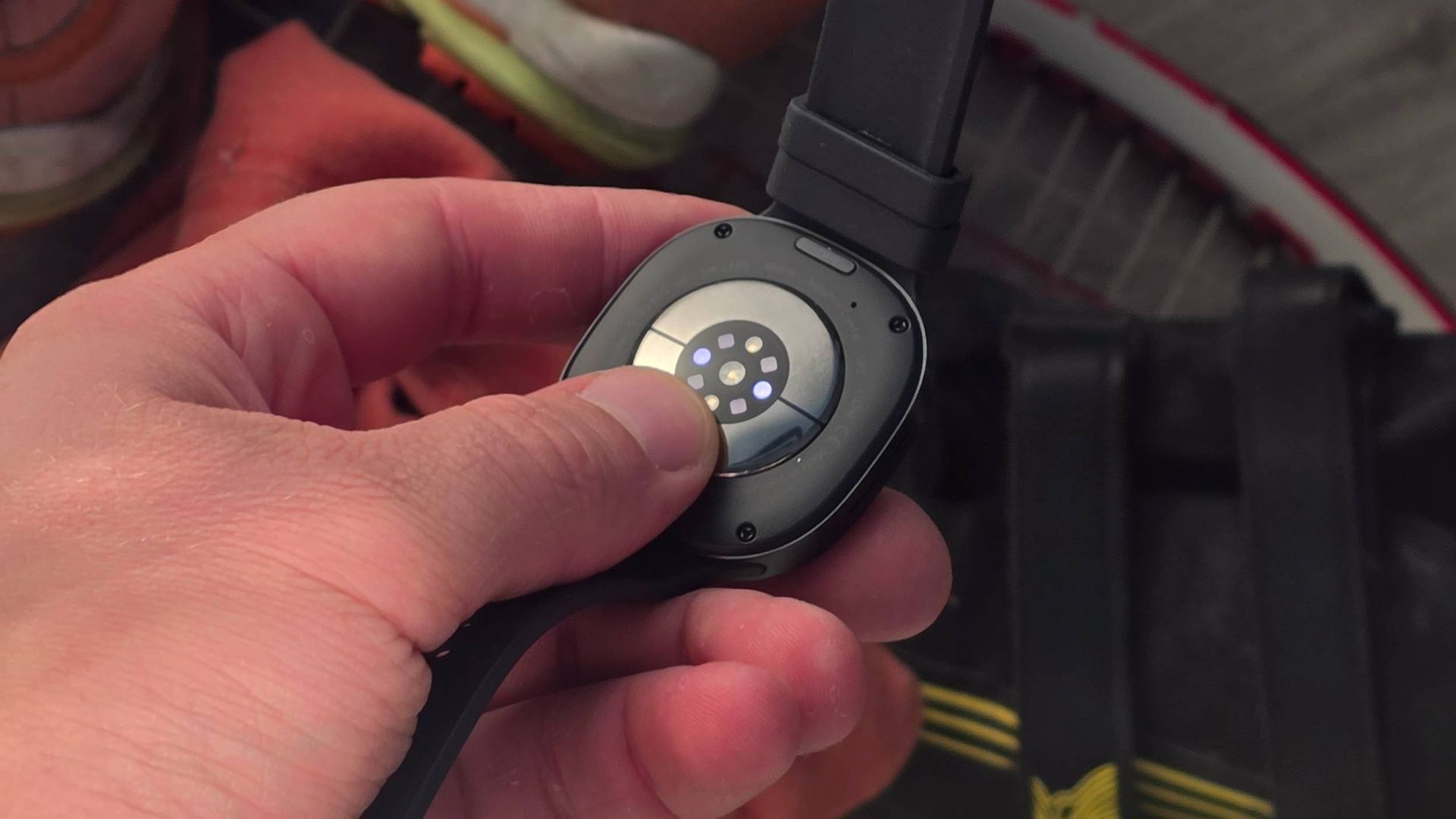 The Samsung Galaxy Watch 9's back, with its sensor.