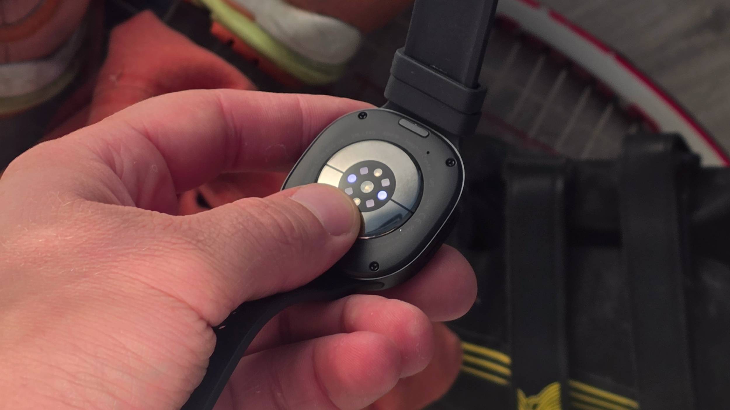 The Samsung Galaxy Watch 9's back, with its sensor.