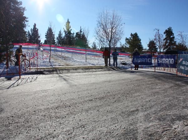 After the first stretch of pavement, riders will make an abrupt left on to the dirt and up a short rise-