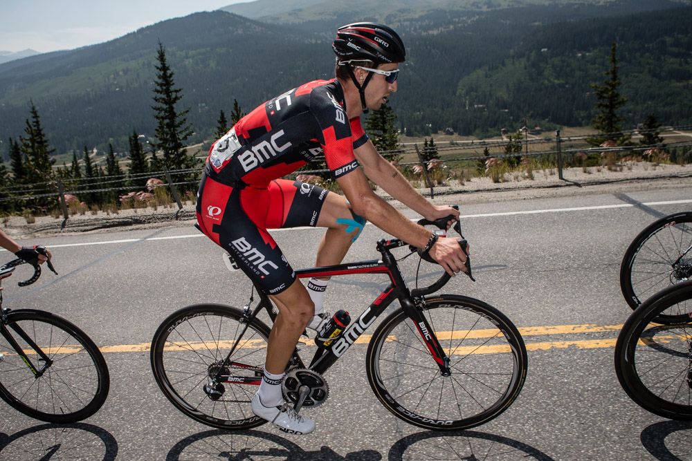 Taylor Phinney (BMC) stays towards the front on the climb