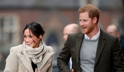 Prince Harry (R) and his fiancee Meghan Markle visit Reprezent 107.3FM on January 9, 2018 in London, England. The Reprezent training programme was established in Peckham in 2008, in response to the alarming rise in knife crime, to help young people develop and socialise through radio.