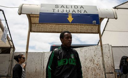 An African migrant in Tijuana.