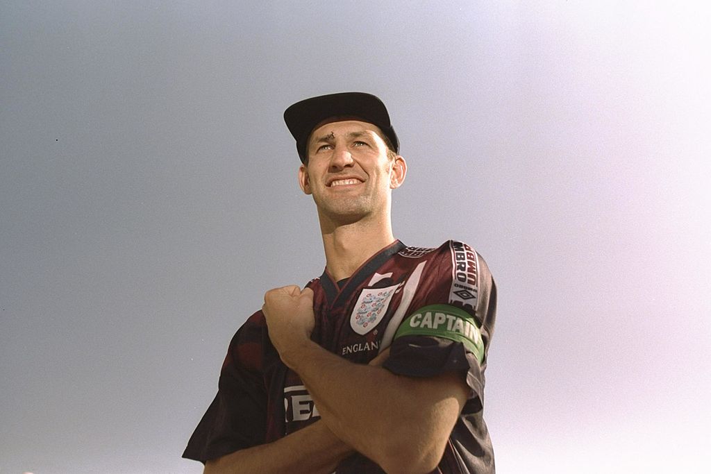 A portrait of Tony Adams the captain of England taken during the world cup qualifier between Georgia and England