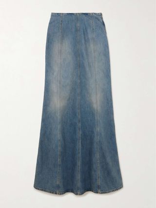 Shaquille Panelled Organic Denim Maxi Skirt