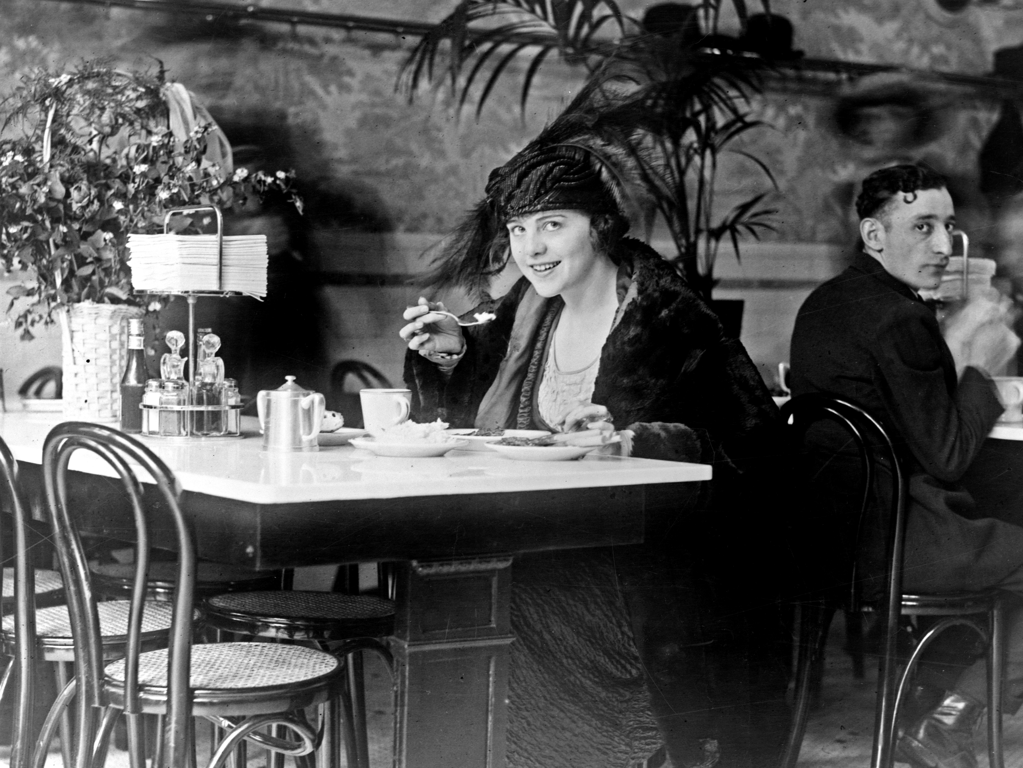 Woman at lunch